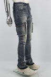 Blue cargo disdress jeans men