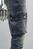 Blue cargo disdress jeans men