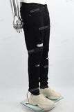 Black disdress screen print jeans men