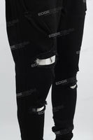 Black disdress screen print jeans men