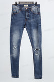 Blue disdress ripped skinny jeans men
