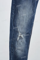 Blue disdress ripped skinny jeans men