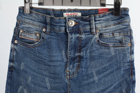 Blue disdress ripped patchwork jeans men