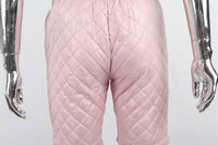 Pink Quilted Embroidered Shorts