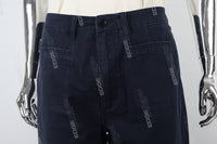 Navy Strap Baggy Jeans
