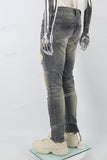 Distressed blue patch torn Skinny Jeans