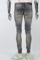 Distressed blue patch torn Skinny Jeans
