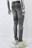 Distressed blue patch torn Skinny Jeans