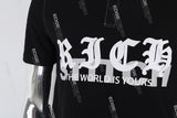 Black Print Polo T-shirt