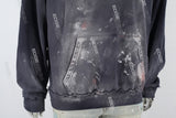 Royal Blue Distressed Embroidered Hoodies