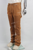 Dark Khaki Towel Embroidered Badge Workwear Men's Jeans