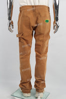 Dark Khaki Towel Embroidered Badge Workwear Men's Jeans