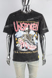 Black Skull Angel Print T-shirt