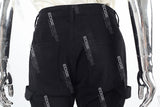 Men's Flared Jeans With Black Paneled Side Cargo Pockets