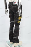 Camouflage stitched side pockets Mans Stack Jeans