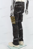 Camouflage stitched side pockets Mans Stack Jeans