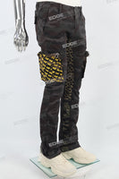 Camouflage stitched side pockets Mans Stack Jeans