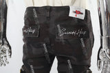 Camouflage stitched side pockets Mans Stack Jeans