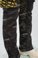 Camouflage stitched side pockets Mans Stack Jeans