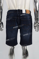 Dark Blue Ripped Men's Denim Shorts