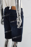Dark Blue Ripped Men's Denim Shorts