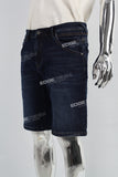 Dark Blue Ripped Men's Denim Shorts