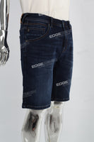 Dark Blue Ripped Men's Denim Shorts