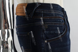 Dark Blue Ripped Men's Denim Shorts