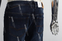 Dark Blue Ripped Men's Denim Shorts