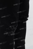Black Embroidered Print Mans Skinny Jeans