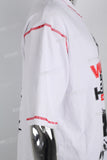 Contrasting Structured Line Print White T-shirt