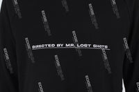 Black Bubble Print Embroidered Men's Hoodies