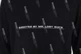 Black Bubble Print Embroidered Men's Hoodies