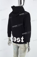 Black Bubble Print Embroidered Men's Hoodies