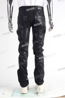 Black Wax Straight Jeans Men