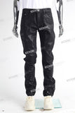 Black Wax Straight Jeans Men