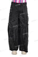 Custom Logo Men Straight Embroidery Patchwork Baggy Jeans