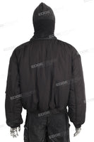 High Quality Long Sleeve Men Black Zip Up Hoodie With Mask