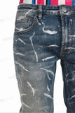 Wholesale Custom Logo Denim Pants Men Distressed Vintage Stacked Jeans For Men
