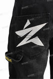 Custom Fashion Black Denim Slim Fit Vintage Jeans For Men