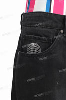 Custom Fashion Black Denim Slim Fit Vintage Jeans For Men
