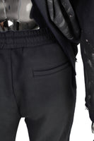 Customized Pullover Hooded Men Black Sweatsuit Sweatpants Hoodie Set