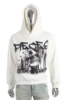 Wholesales Custom Loose Fit Sweatshirt Men No Drawstring White Pullover Hoodies