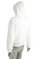 Wholesales Custom Loose Fit Sweatshirt Men No Drawstring White Pullover Hoodies