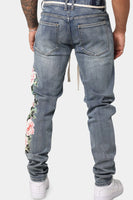 Printed Floral Denim Jeans