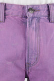 Purple Over-Dyed Jeans Studded Side Seam