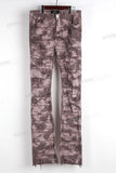 Stacked Fit Ripped Jeans- Tie Dye Hand Made