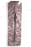 Stacked Fit Ripped Jeans- Tie Dye Hand Made