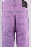 Purple Over-Dyed Jeans Studded Side Seam